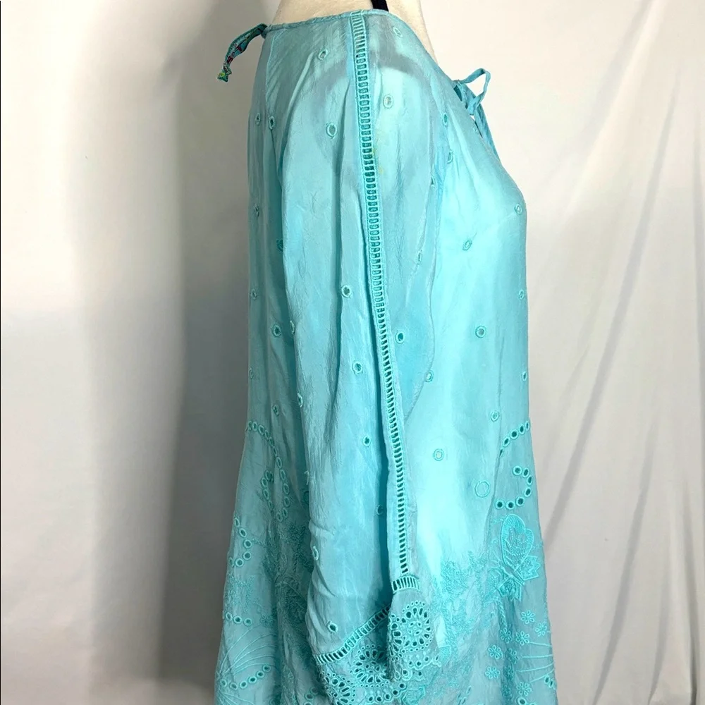 Johnny Was Natalie Tunic in Turquoise - Picture 6 of 9